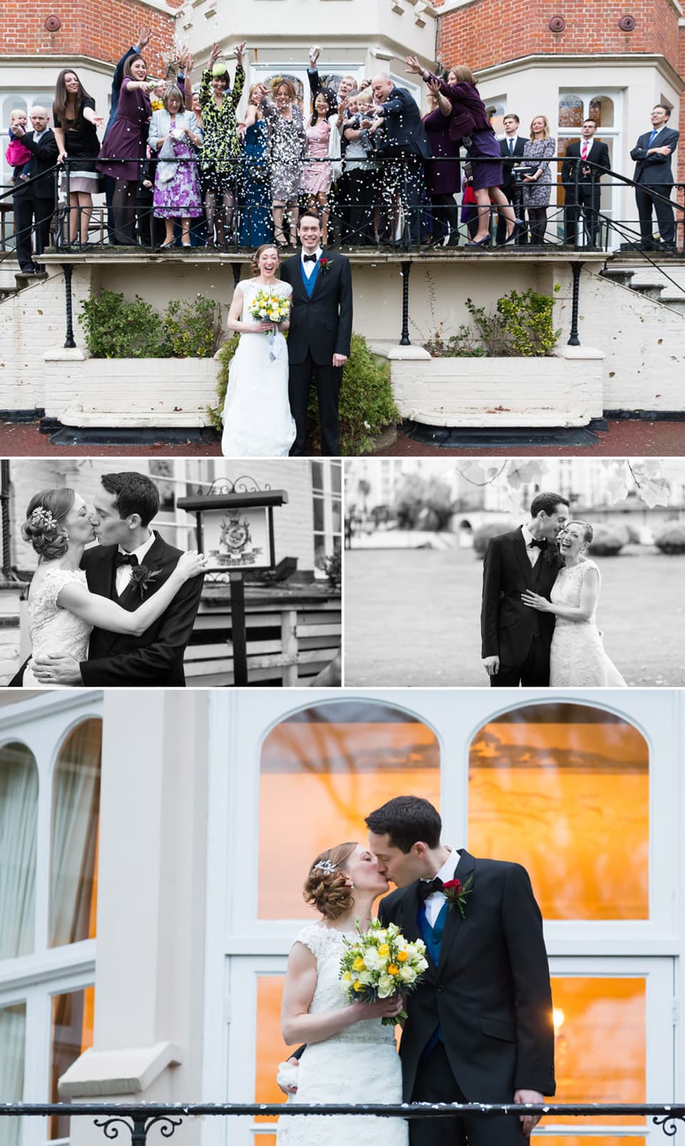 Buckinghamshire Wedding Photographer - confetti and kisses