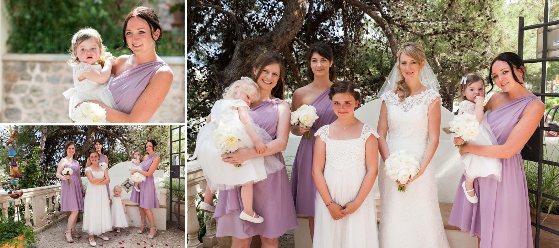 The bridesmaids by Mallorca wedding photographer in Port de Soller