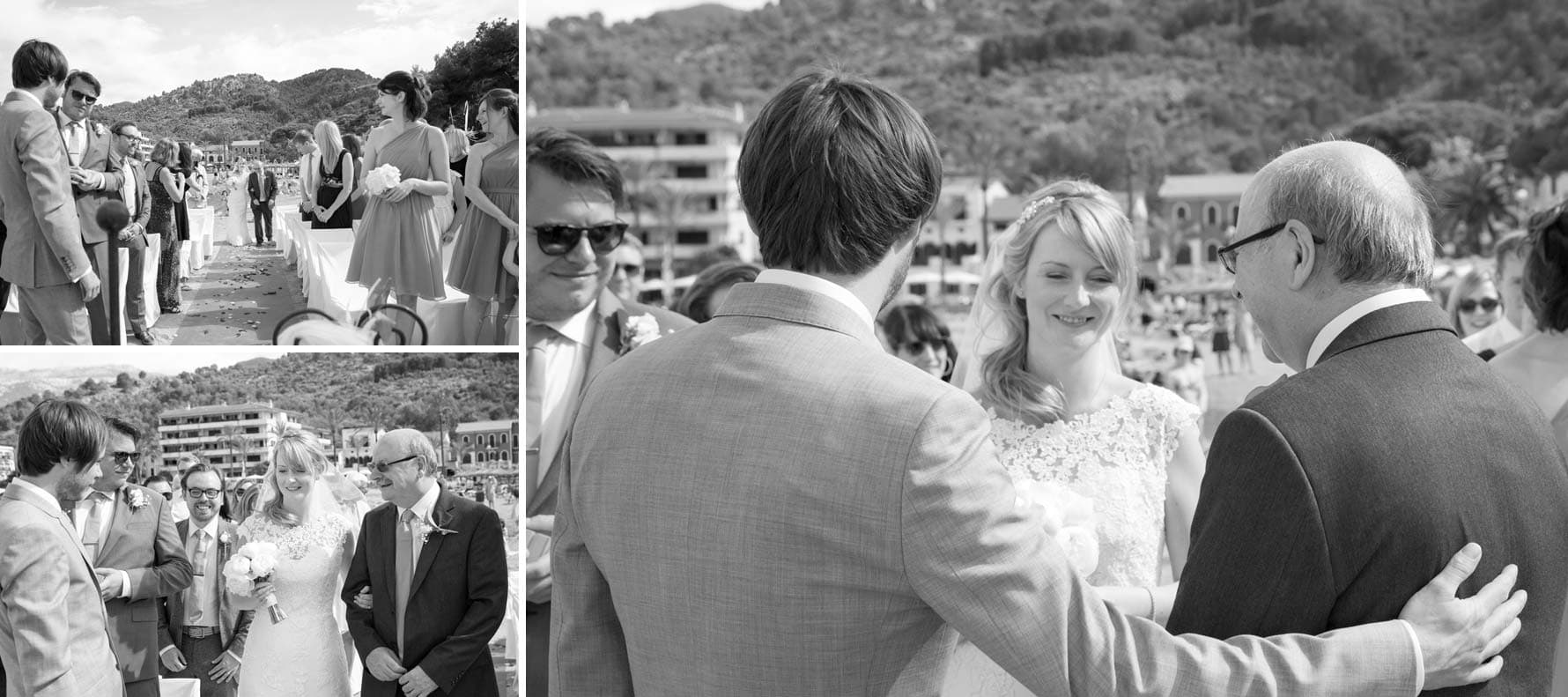 "Here comes the bride" by Mallorca wedding photographer in Port de Soller