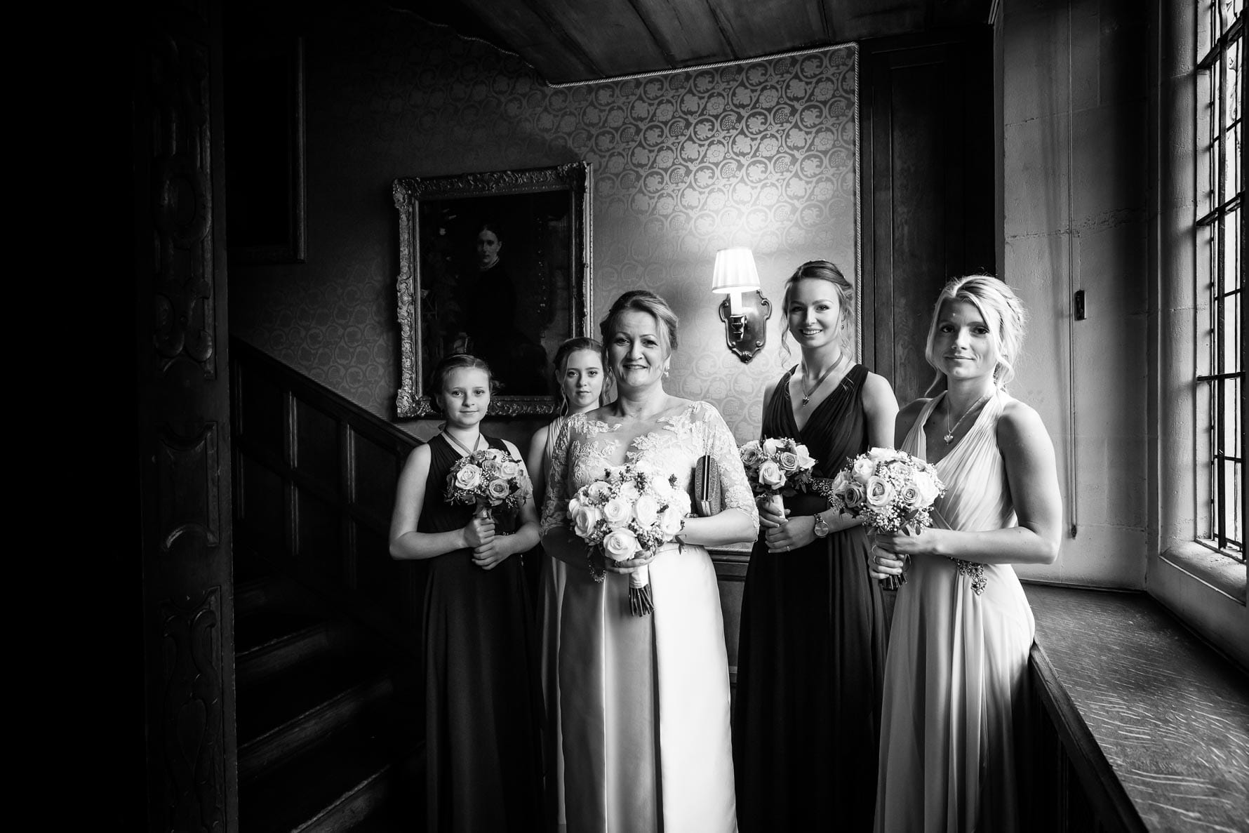 Bridal party before Hanbury Manor wedding by Hertfordshire wedding photographer Graham Warrellow