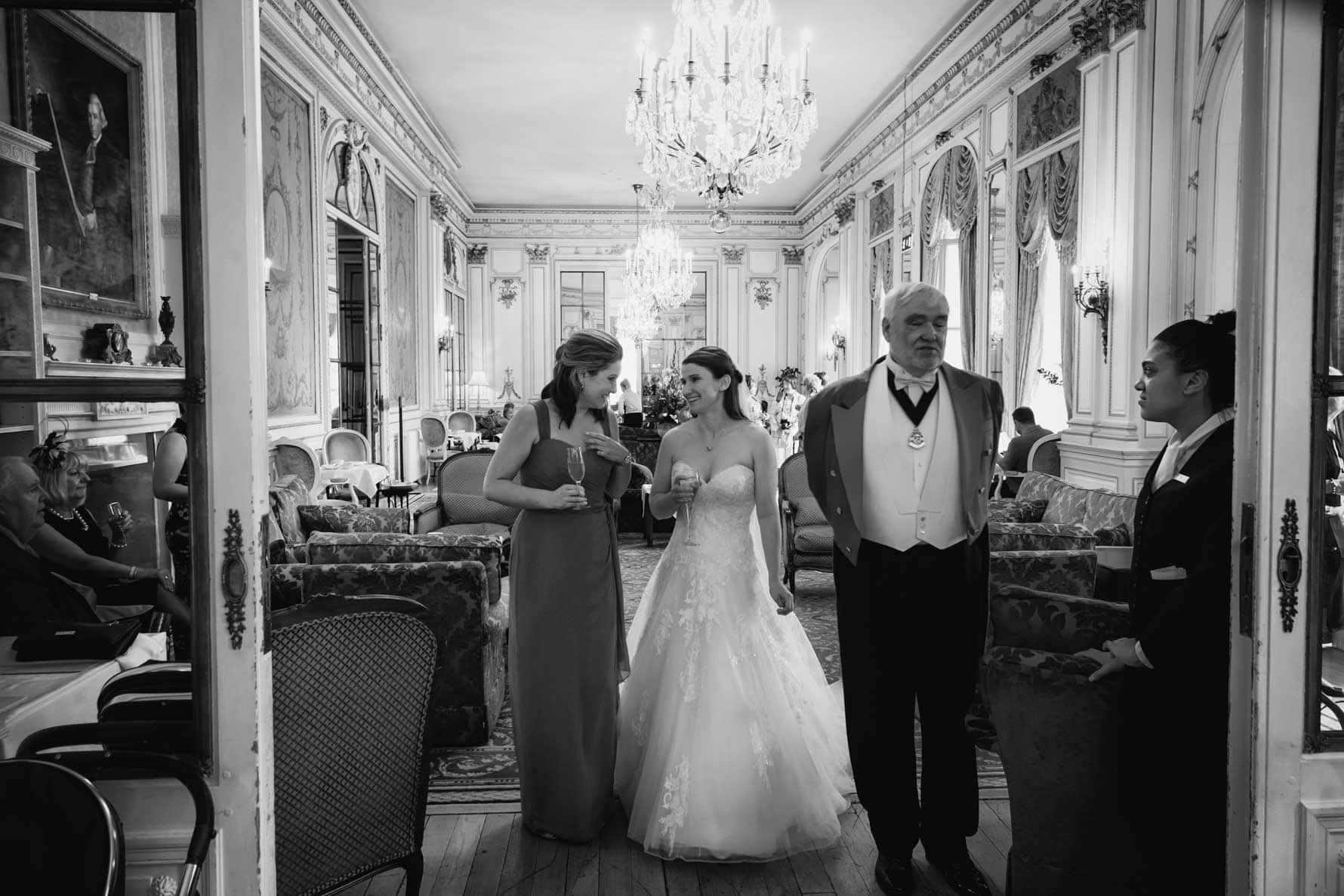 Bride and her bridesmaid at Luton Hoo wedding in Bedfordshire