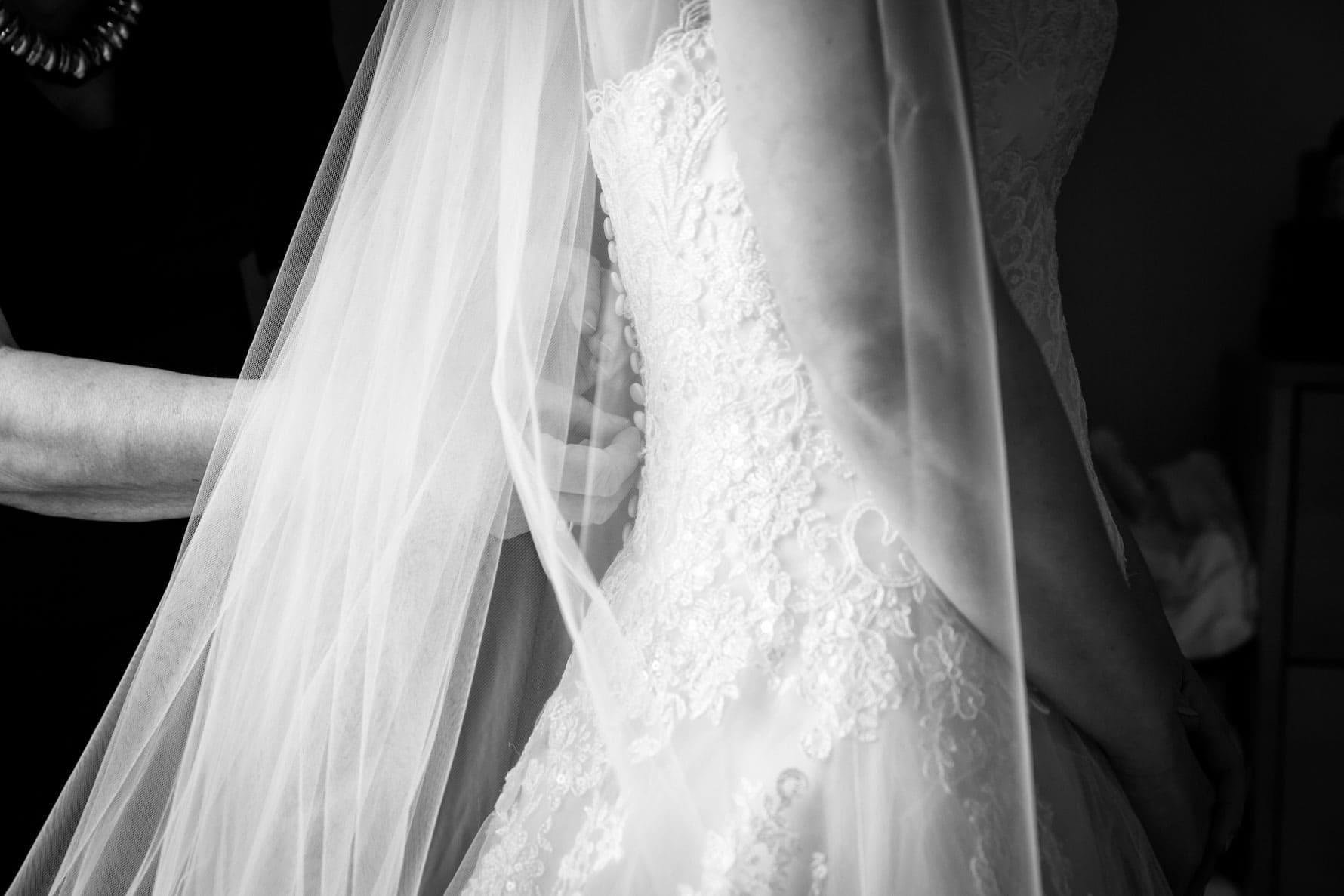 Close-up of bridal preparations before Hertfordshire wedding