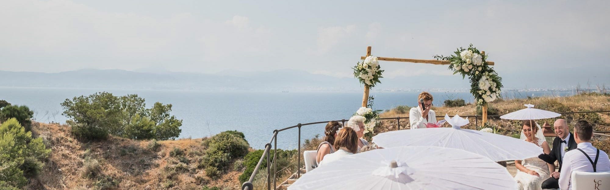 The beautiful rooftop setting for weddings at Cap Rocat