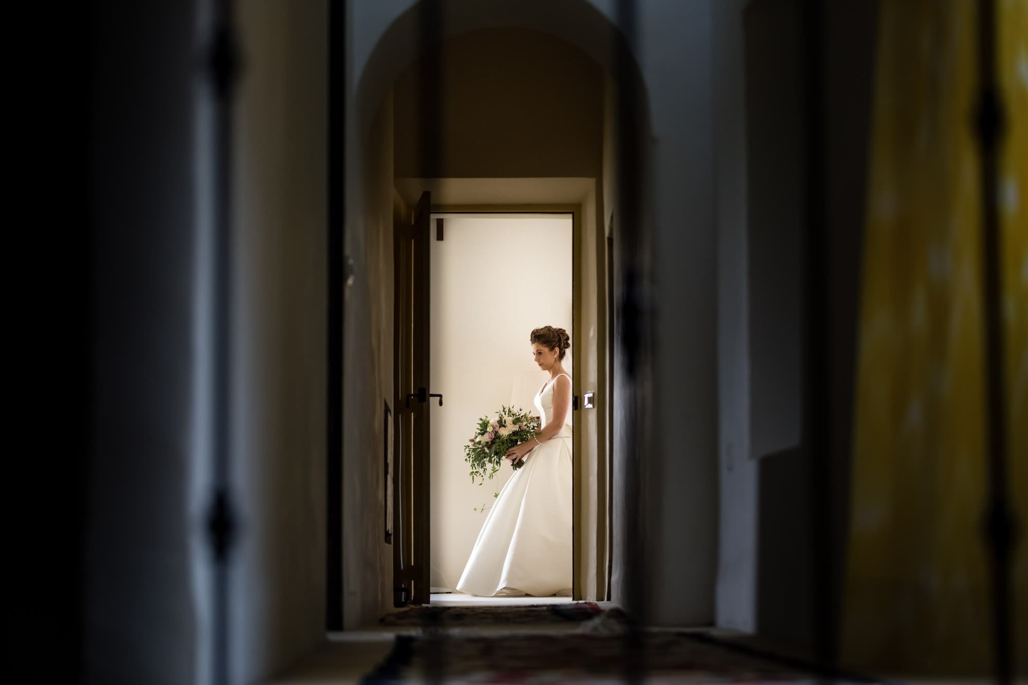 Bride ready to get married at Pedruxella Gran in Mallorca