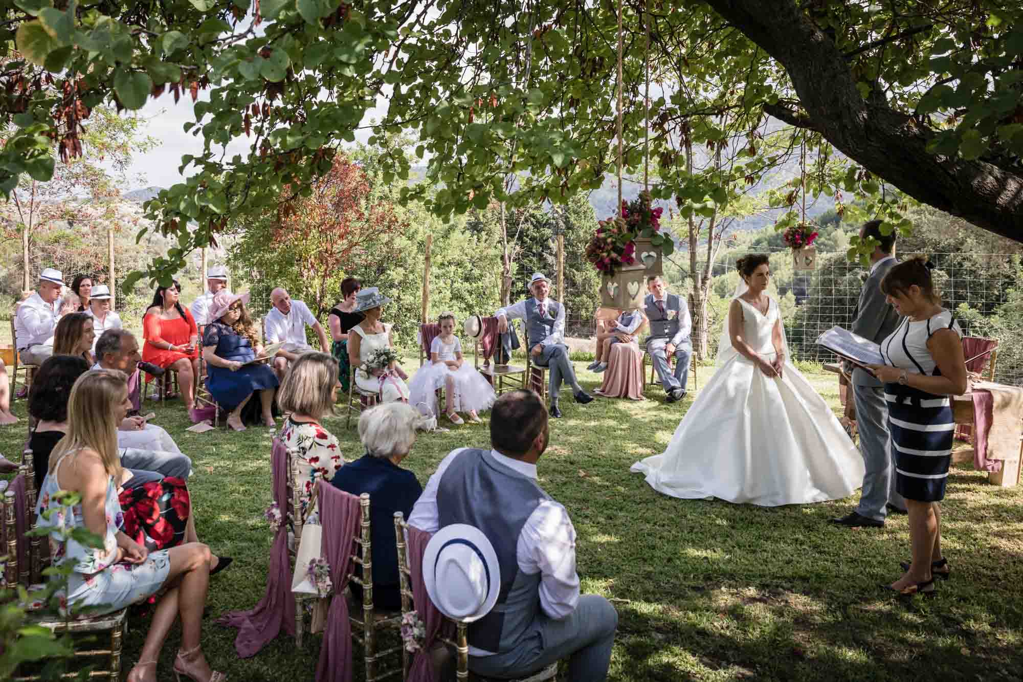 A beautiful outdoor wedding ceremony in an historic Mallorca finca