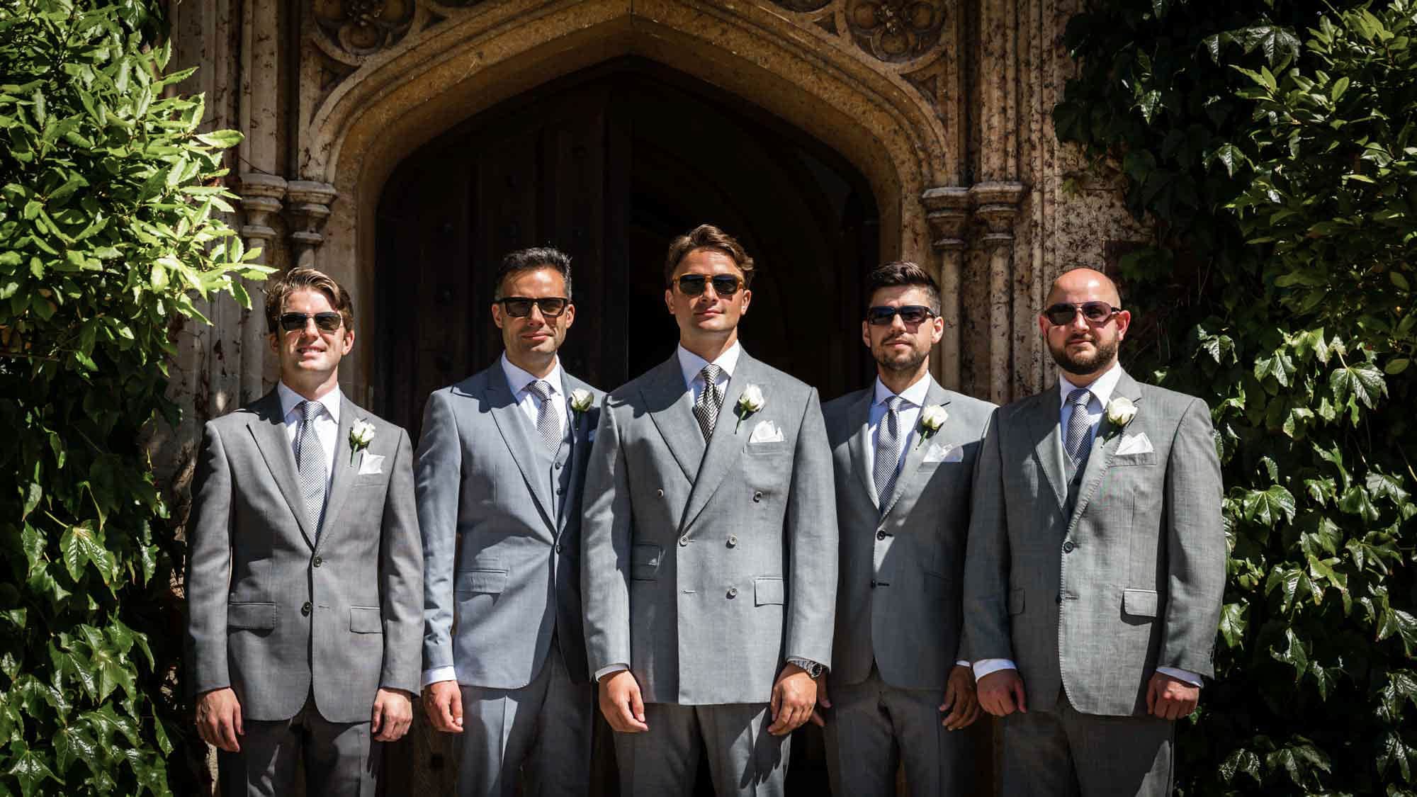 Oli and the groomsmen at St Audries Park